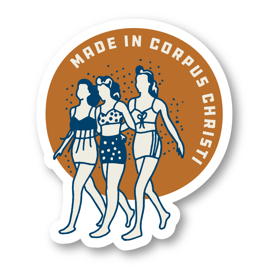 Made in Corpus Christi Girls Decal/Sticker