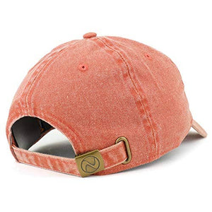 Texas State Map Embroidered Washed Cotton Adjustable Cap: Orange