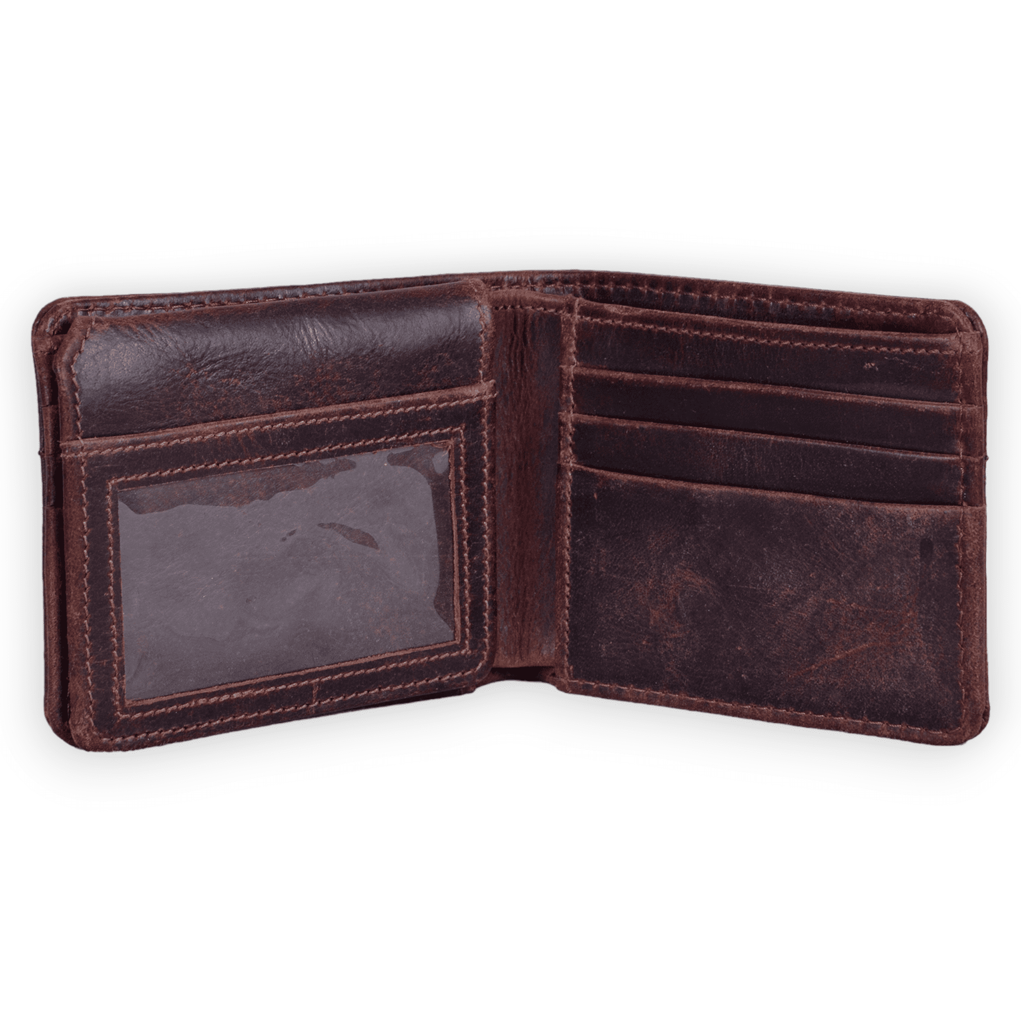 Denali Leather Bifold Leather Wallet Mens Leather Wallet: Black