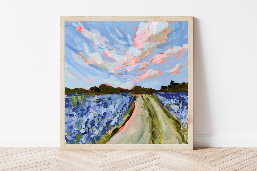 Texas Bluebonnets Fine Art Print: 6x6"