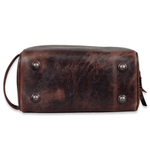 The Canvas/Leather Drifter Large Toiletry Bag: Army Green