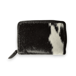Cowhide Credit Card Wallet Cowhide Wallet Small Leather Highlands Wallet: Vintage Brown Leather Cowhide Wallet