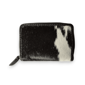 Cowhide Credit Card Wallet Cowhide Wallet Small Leather Highlands Wallet: Vintage Brown Leather Cowhide Wallet