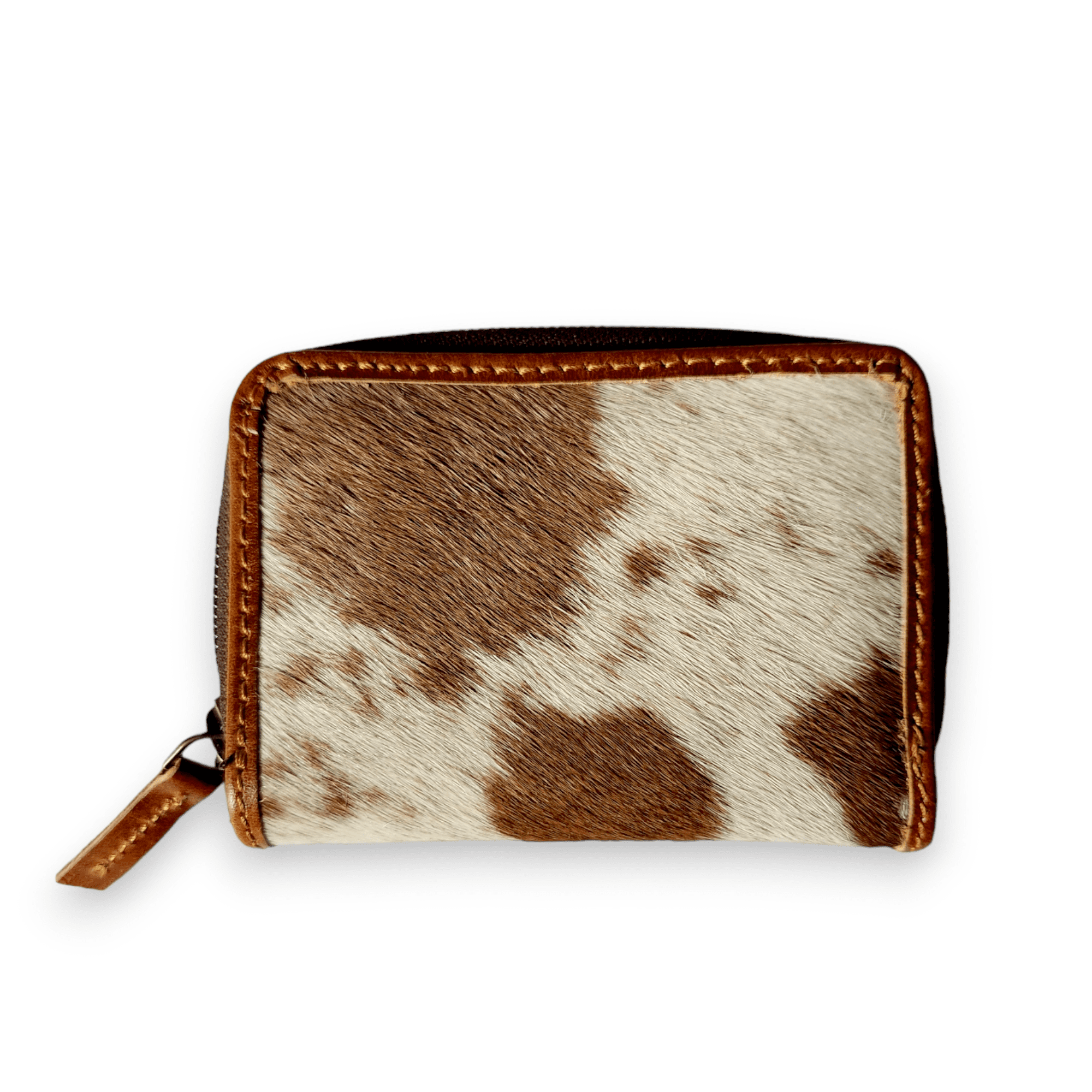 Cowhide Credit Card Wallet Cowhide Wallet Small Leather Highlands Wallet: Vintage Brown Leather Cowhide Wallet