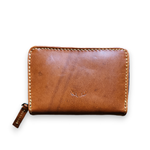 Cowhide Credit Card Wallet Cowhide Wallet Small Leather Highlands Wallet: Vintage Brown Leather Cowhide Wallet