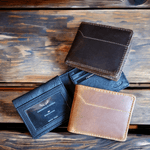 Denali Leather Bifold Leather Wallet Mens Leather Wallet: Antique Saddle Brown