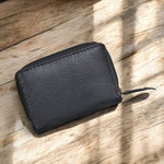 Cowhide Credit Card Wallet Cowhide Wallet Small Leather Highlands Wallet: Vintage Brown Leather Cowhide Wallet