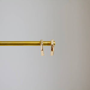 Hexagon Huggie Hoop Earrings: Gold