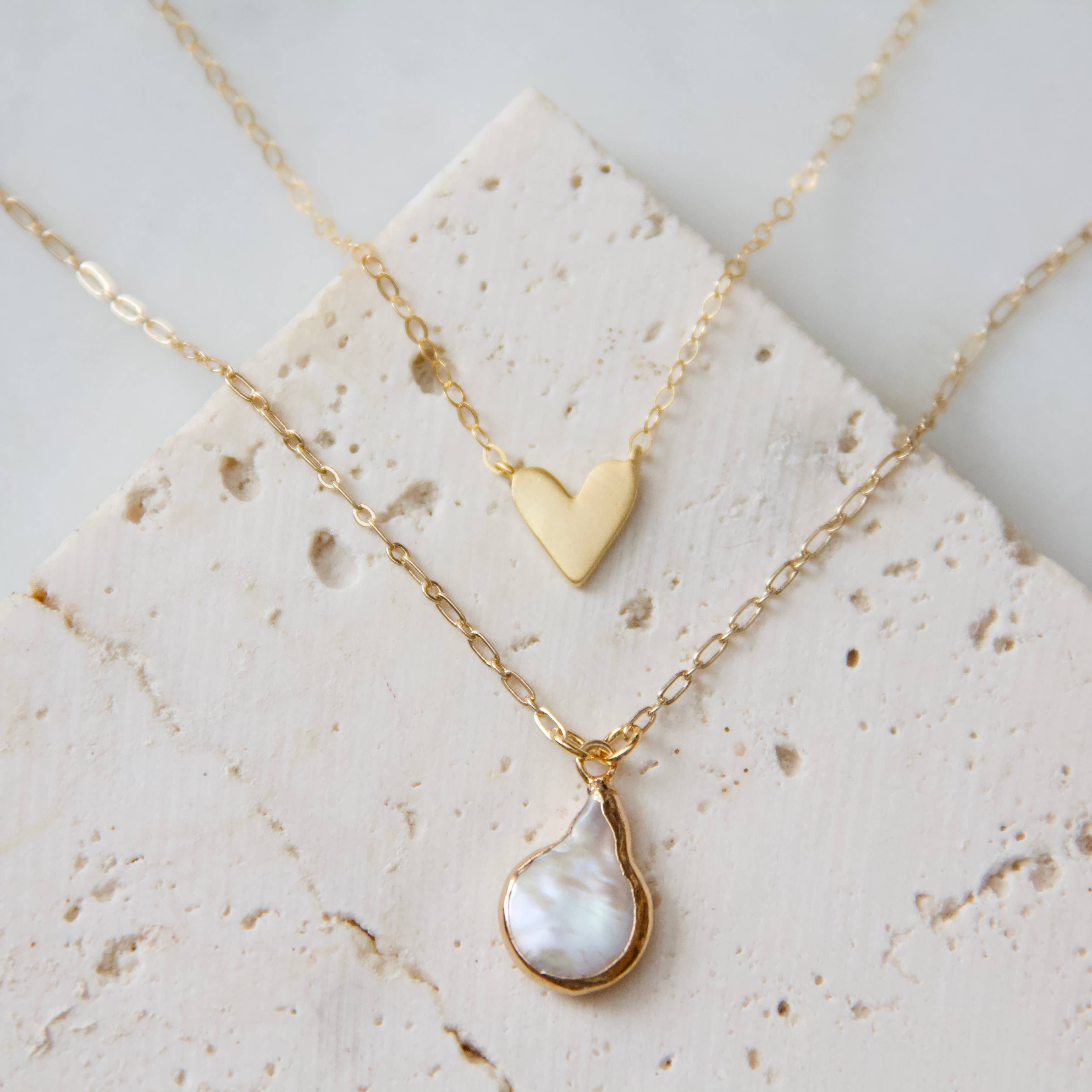 Heart Necklace: Sterling Silver / 17"