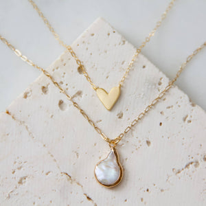 Heart Necklace: Sterling Silver / 17"