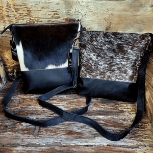 Genuine Cowhide Crossbody Bag Black Highlands Purse