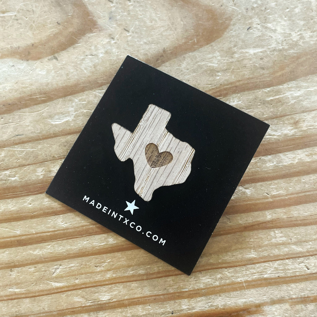 Heart of Texas Wooden Pin