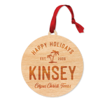 Personalized Holiday Ornament - Wood