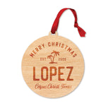 Personalized Holiday Ornament - Wood
