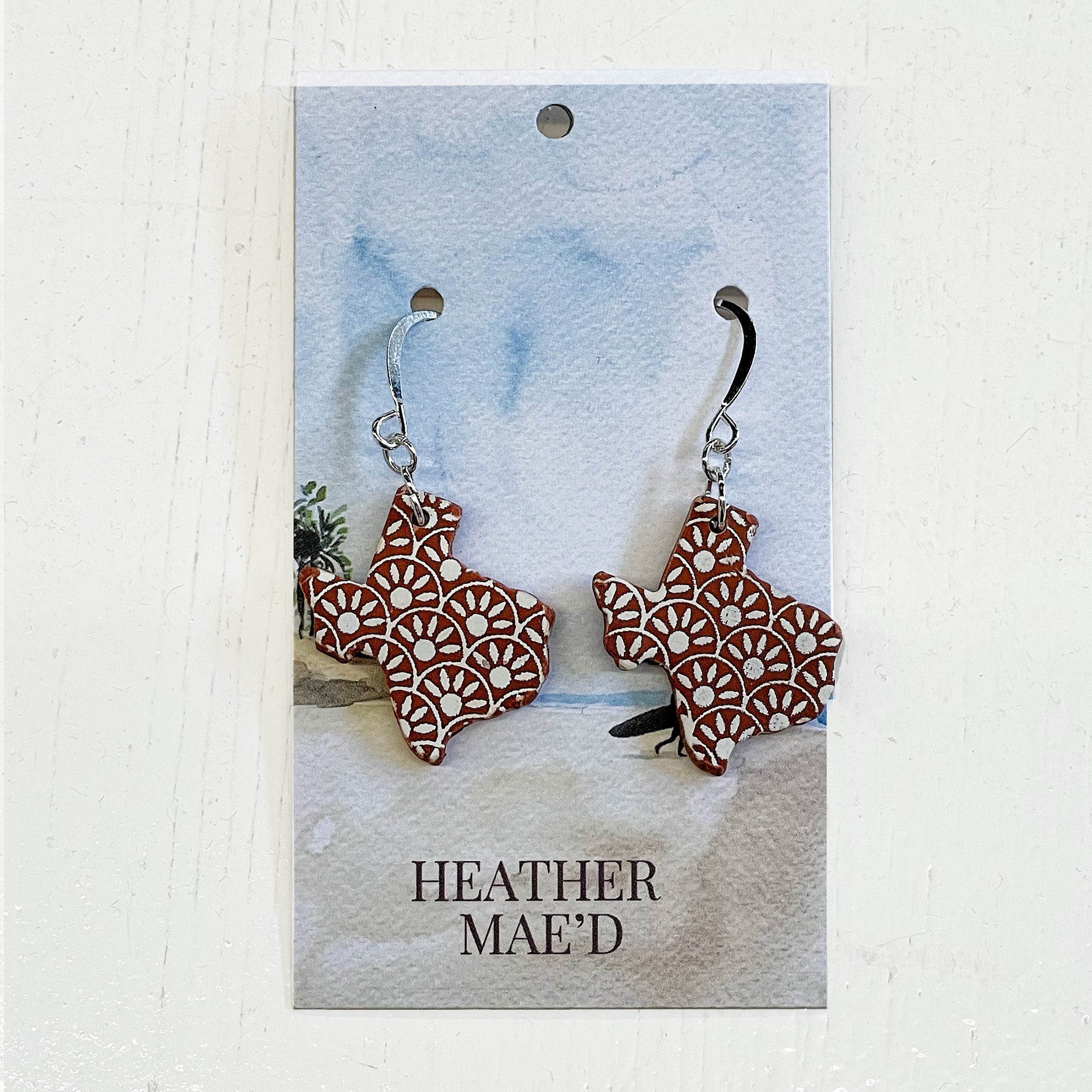 Texas Pattered Clay Earrings