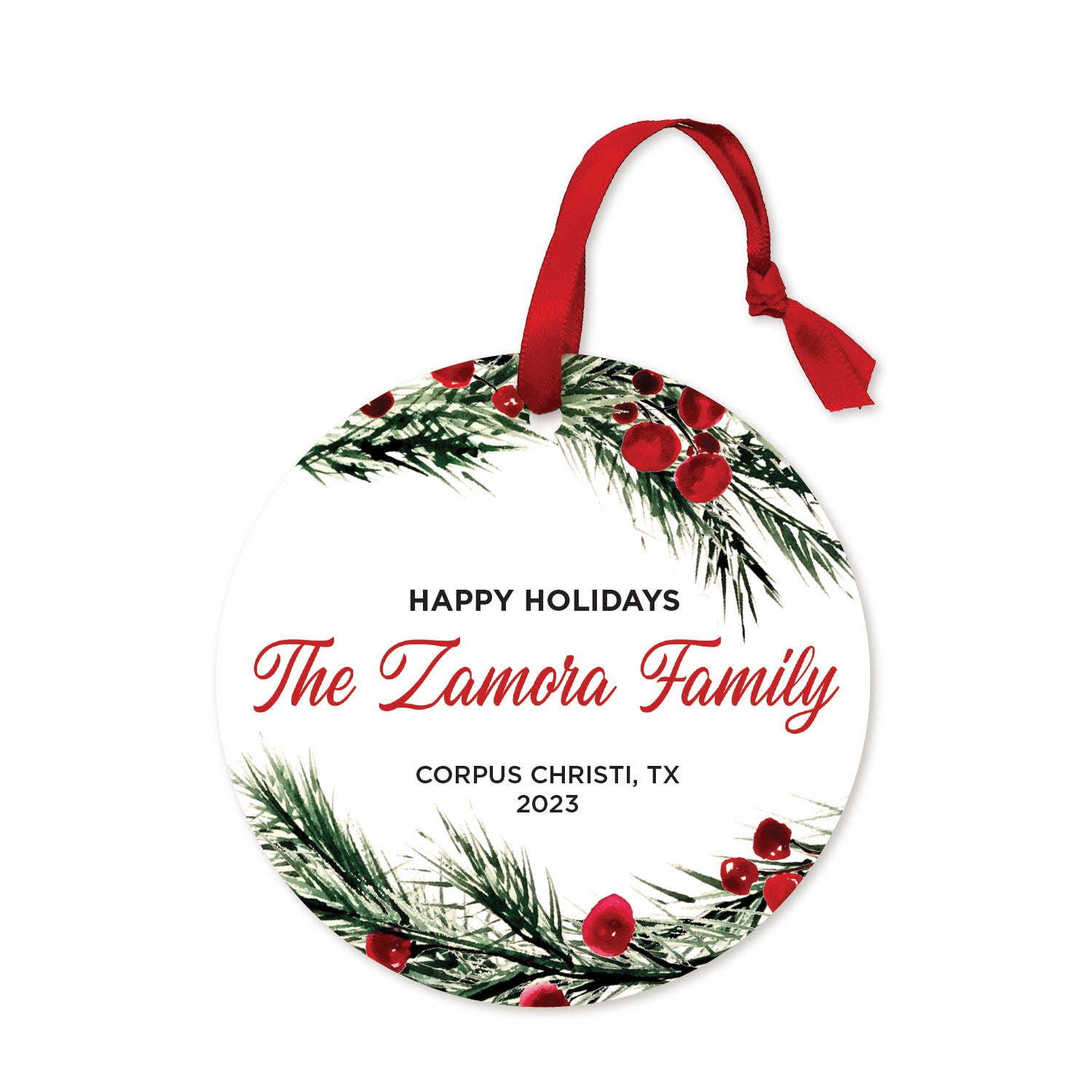 Personalized Holiday Ornament - Aluminum