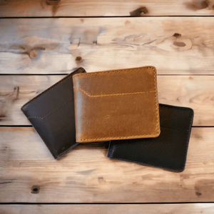 Denali Leather Bifold Leather Wallet Mens Leather Wallet: Black