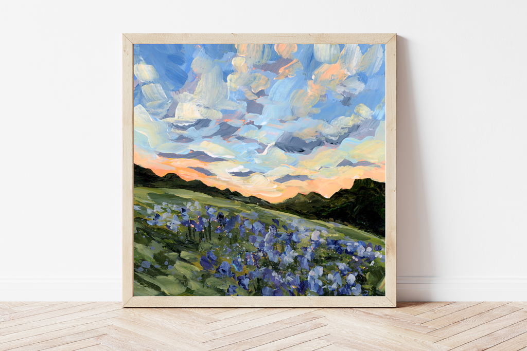 Bluebonnet Season Fine Art Print: 6x6"