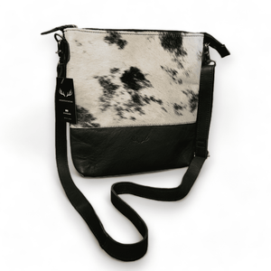 Genuine Cowhide Crossbody Bag Black Highlands Purse