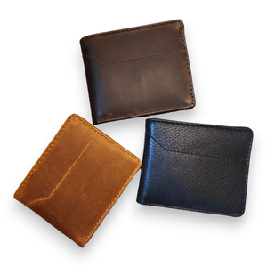 Denali Leather Bifold Leather Wallet Mens Leather Wallet: Black