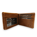 Denali Leather Bifold Leather Wallet Mens Leather Wallet: Black