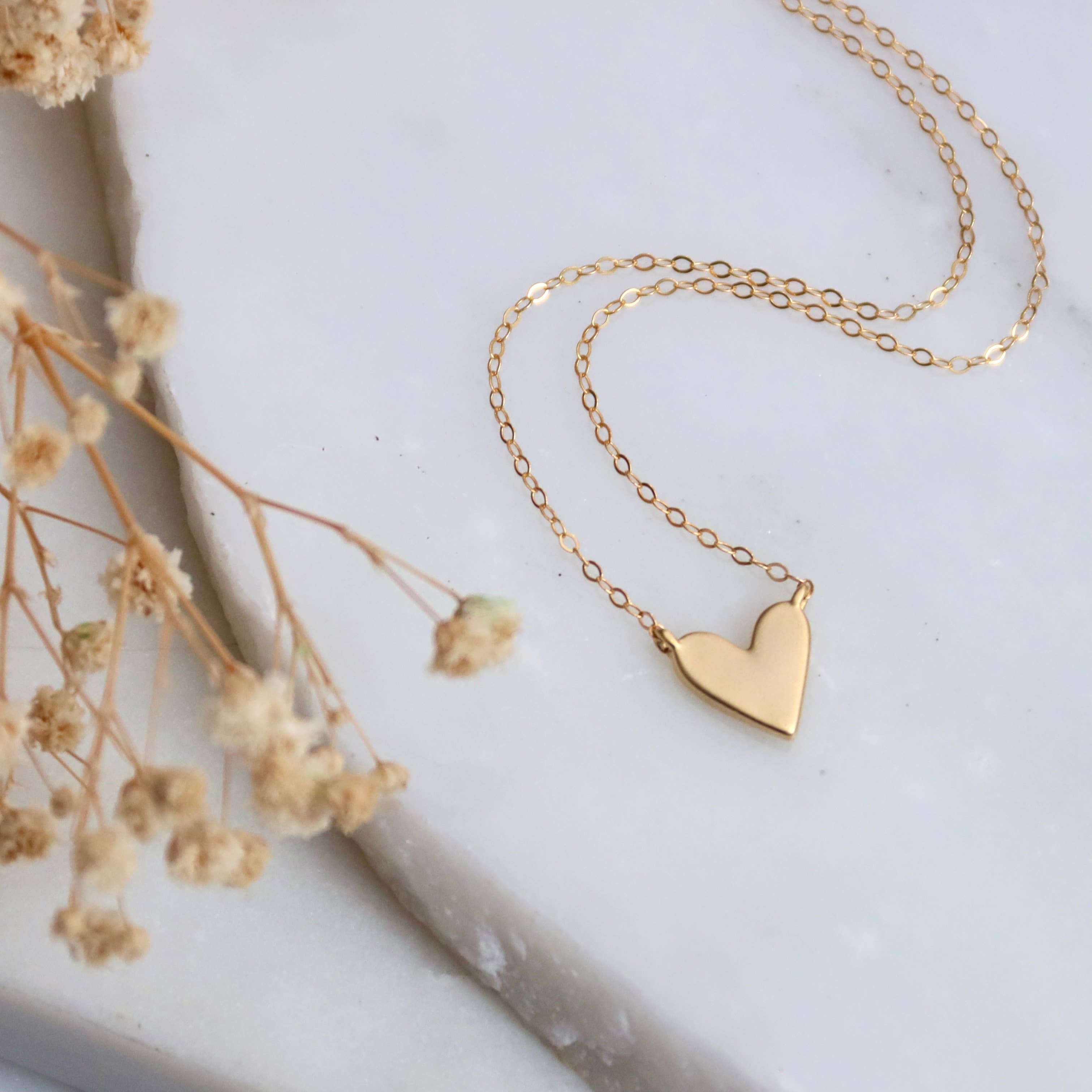 Heart Necklace: Sterling Silver / 17"