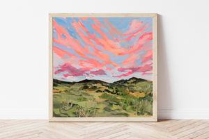 Nebraska Sunset Fine Art Print: 6x6"