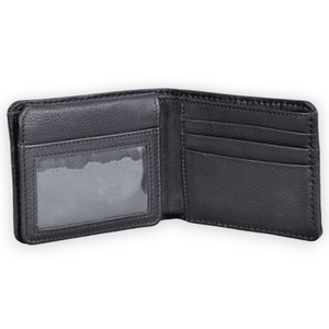 Denali Leather Bifold Leather Wallet Mens Leather Wallet: Black