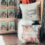 Corpus Christi Linen Pillow Cover