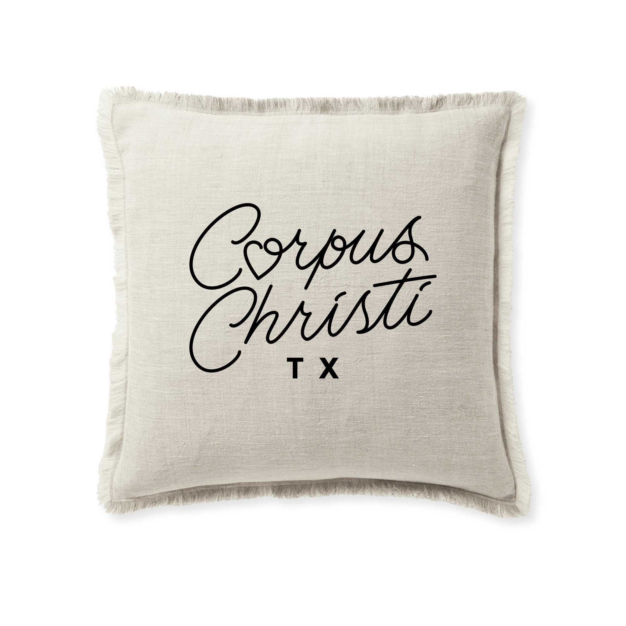 Corpus Christi Linen Pillow Cover