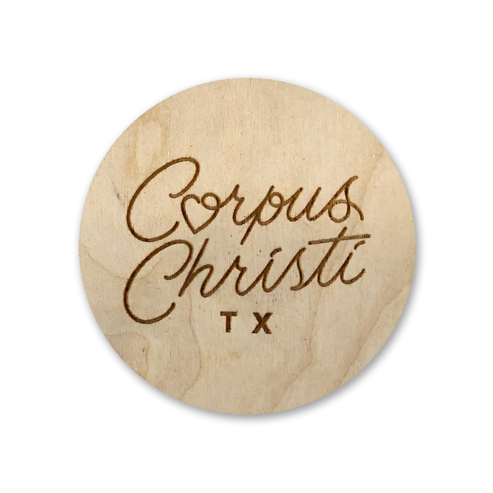 Wooden Magnet - Corpus Christi Heart
