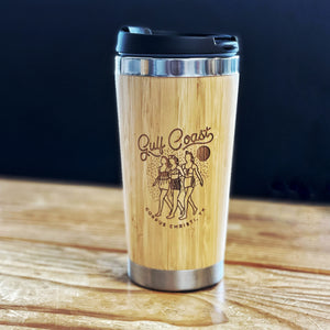 Custom Engraved Bamboo Mug, Personalized Insulated Coffee Mug