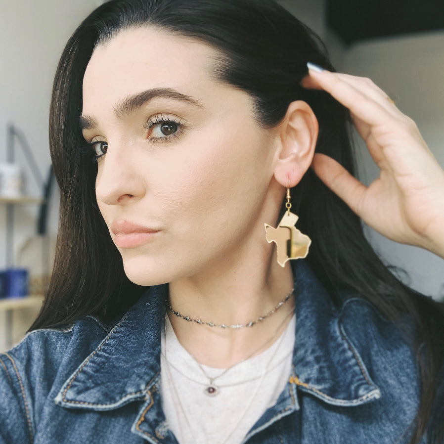 Mirrored Texas Earrings