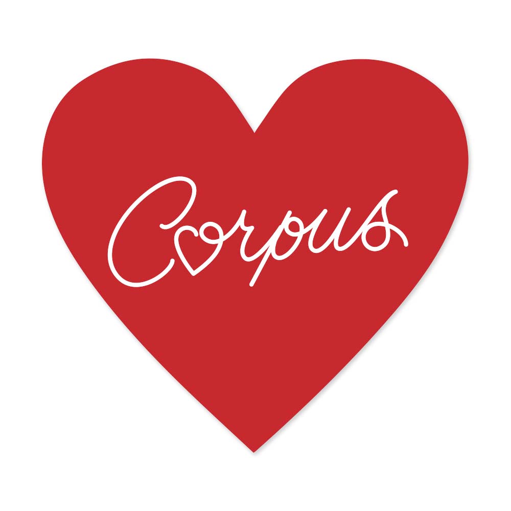 Corpus Valentine Heart Decal/Sticker