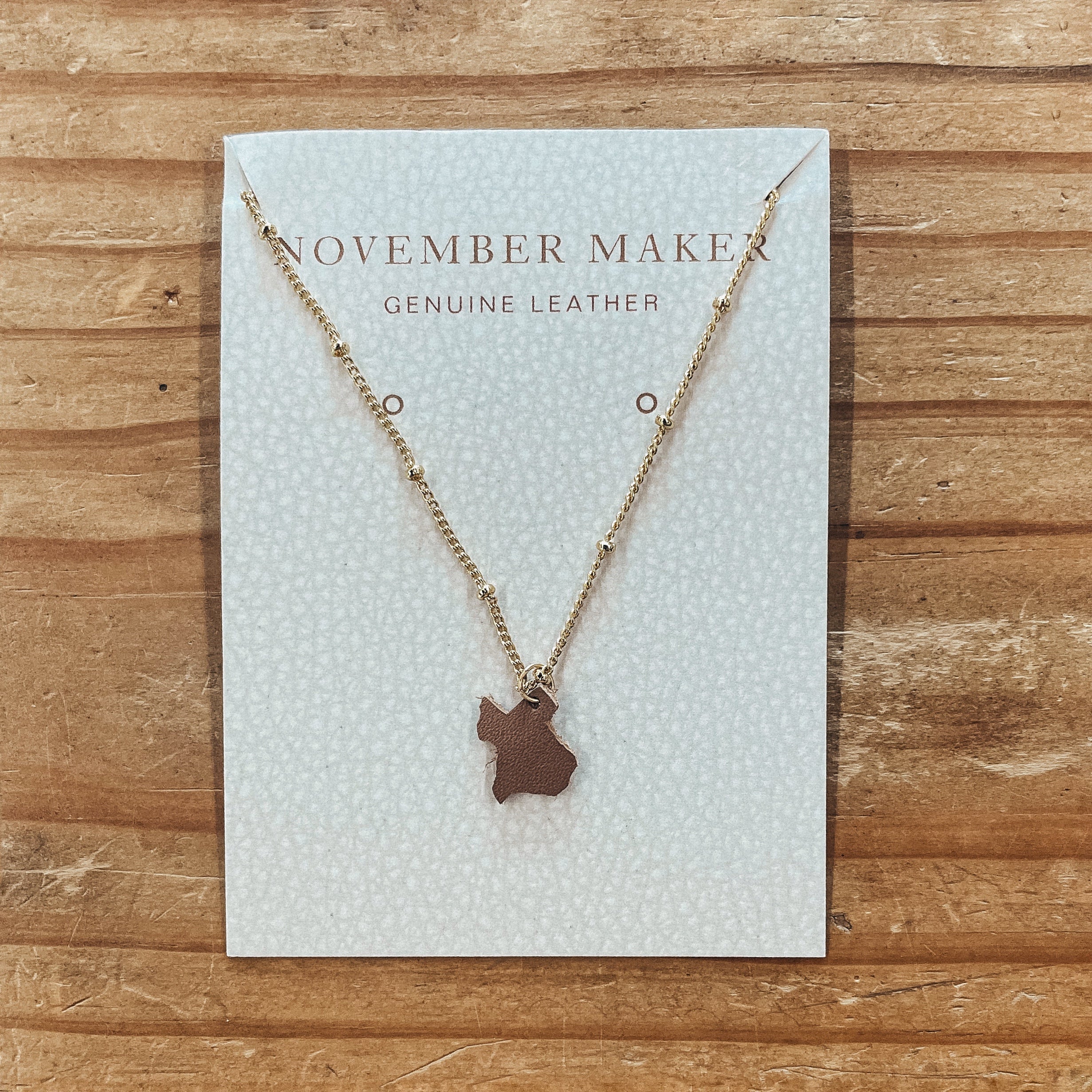 Texas Girl Leather Necklace