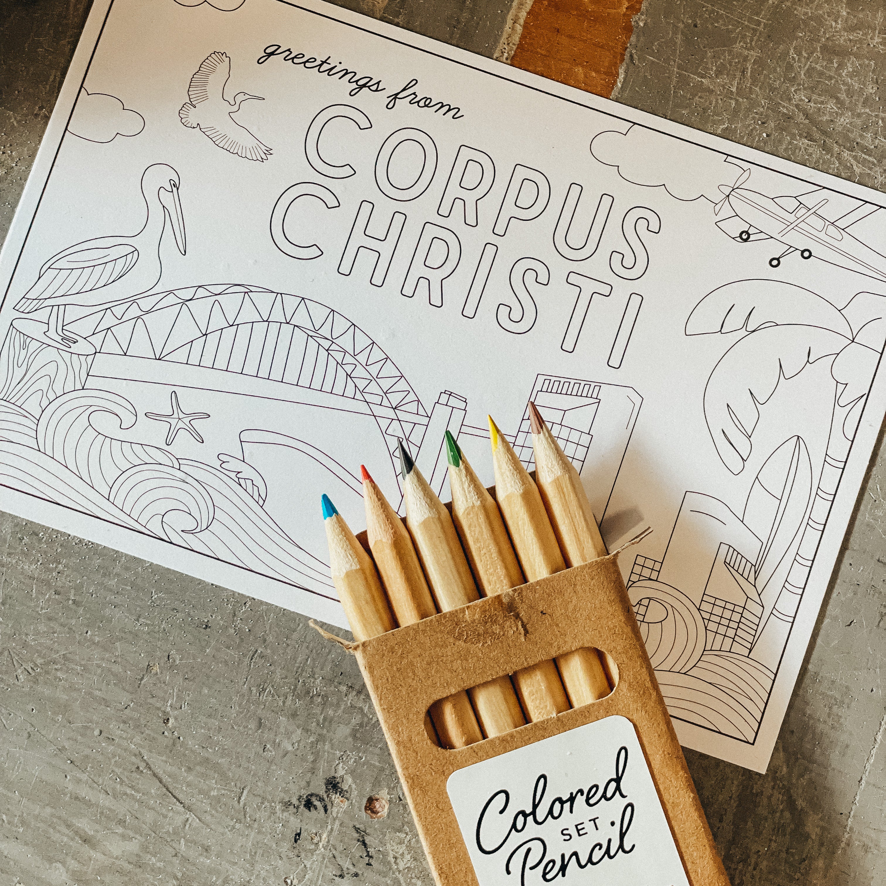 Corpus Christi Coloring Card Set