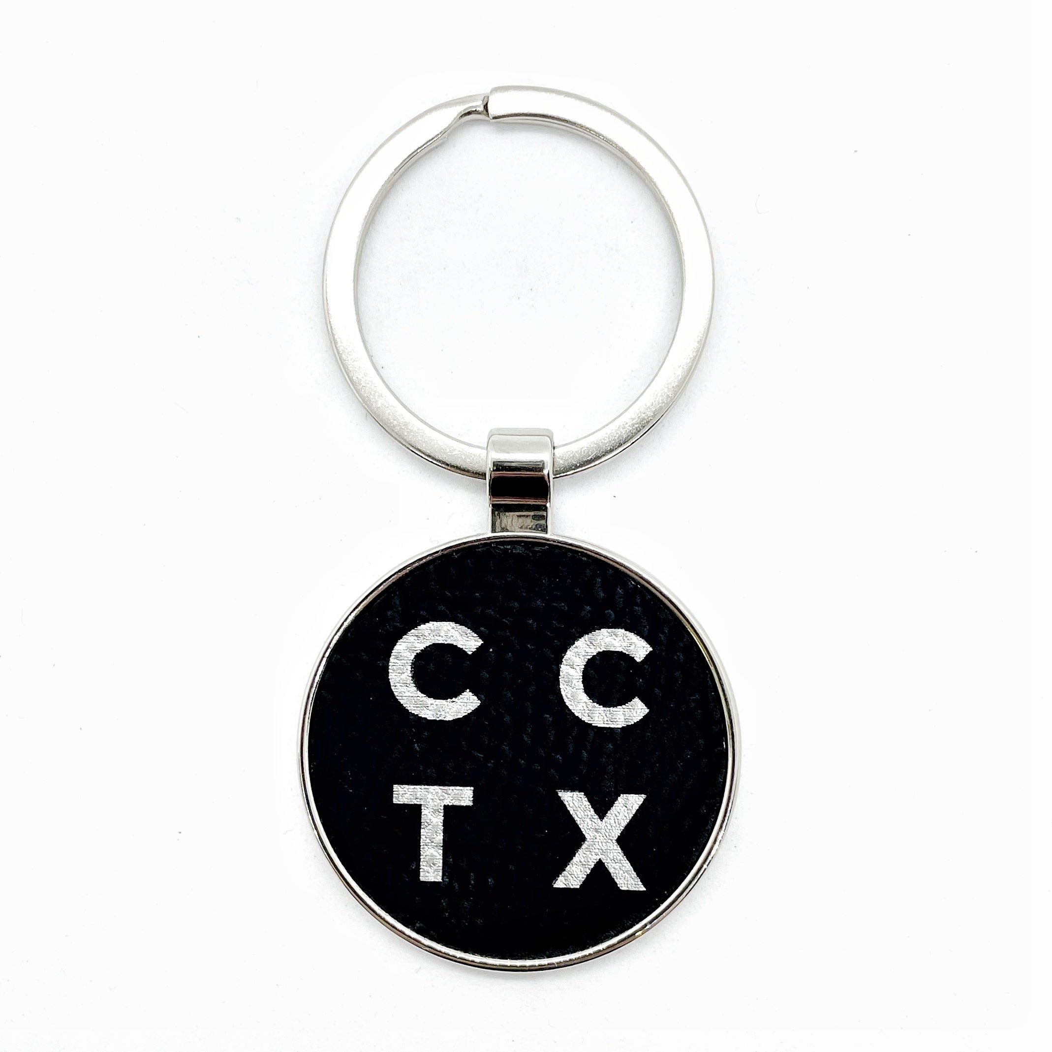 Milestones Black/Silver Keychain CCTX Stacked