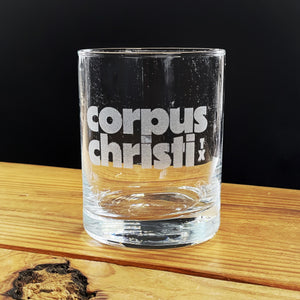 Etched Whiskey Glass