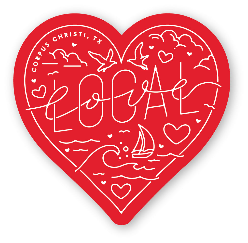 Local Love Heart Decal