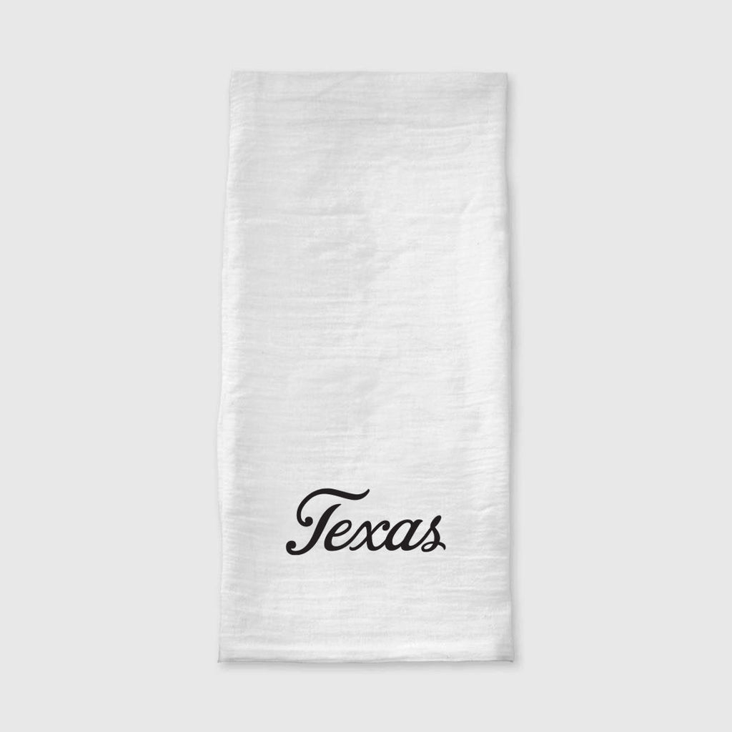 Texas Script Dish Towel