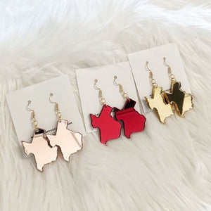 Mirrored Texas Earrings