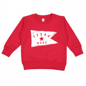 Texas Made Pennant Toddler Sweatshirt