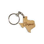 Wooden Texas Keychain