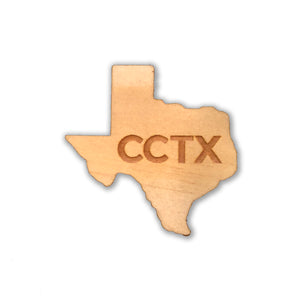 Wooden Texas Pin